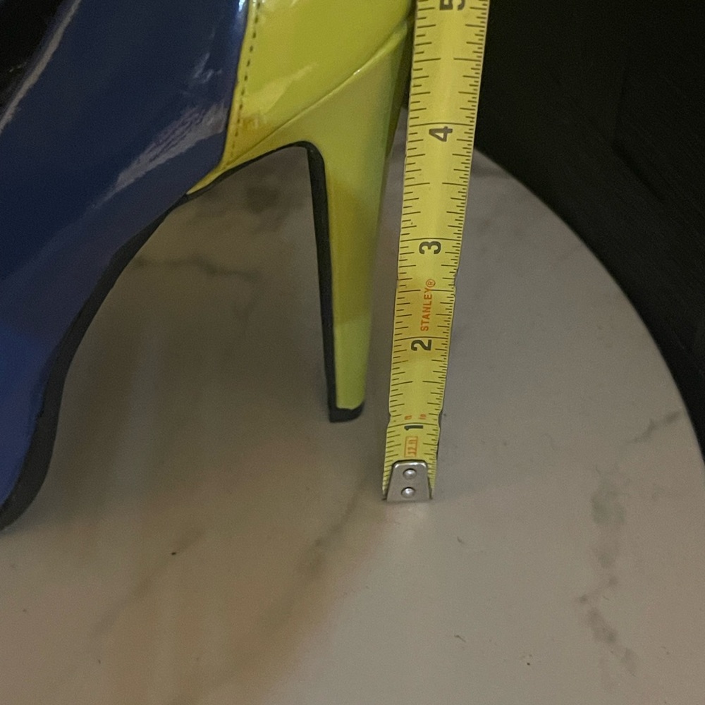 Simply Vera Vera Wang High Platform 5" High Heels Blue/Green Women's- Size 6M - Picture 6 of 13
